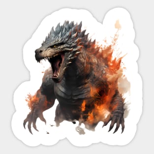 AI Reimagined Godzilla Sticker